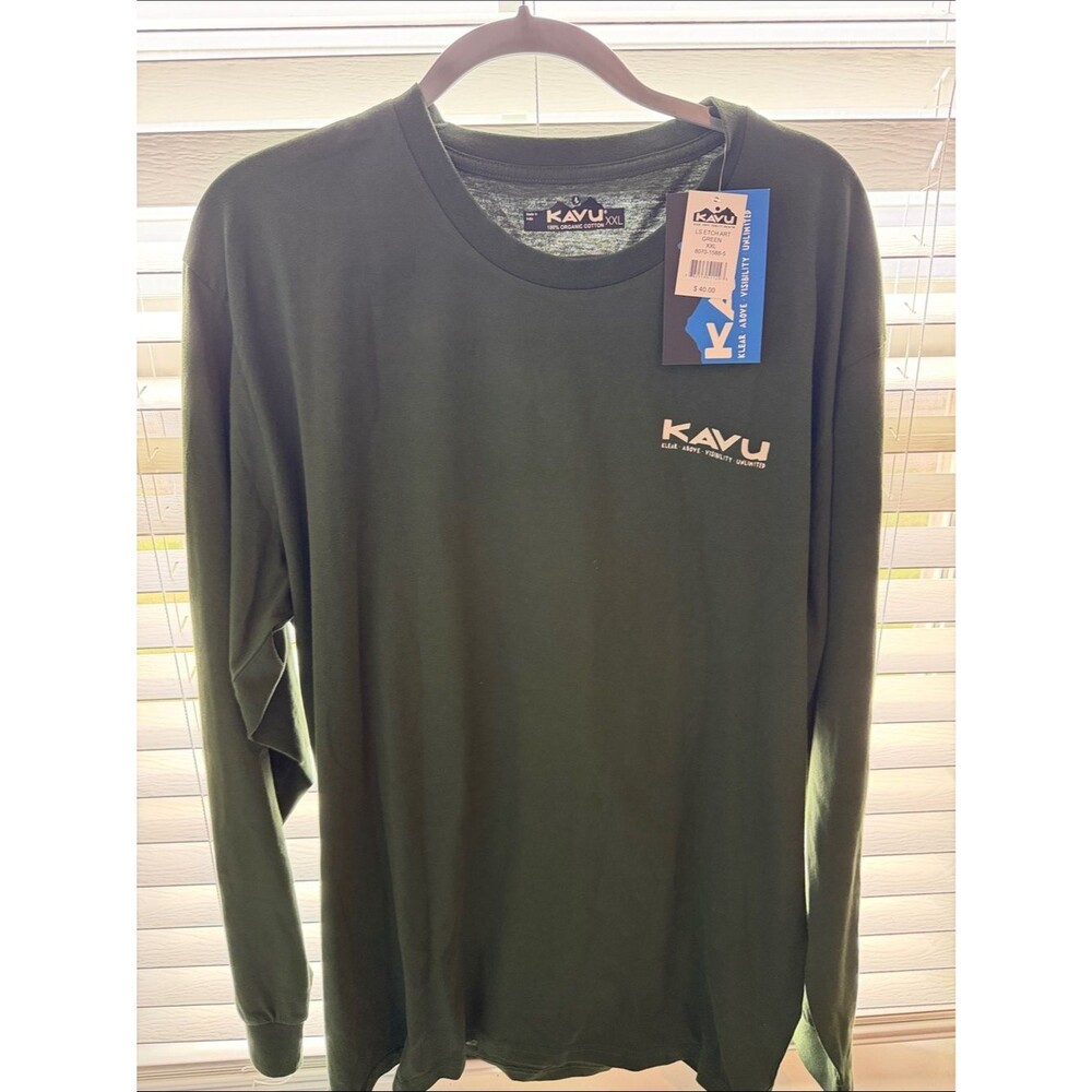Kavu Men's Long Sleeve Crewneck Shirt in Olive